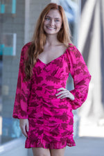 Love Letters Dress-Raspberry Red
