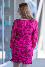 Love Letters Dress-Raspberry Red