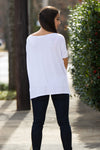 The Perfect Piko V-Neck Short Sleeve Top-White