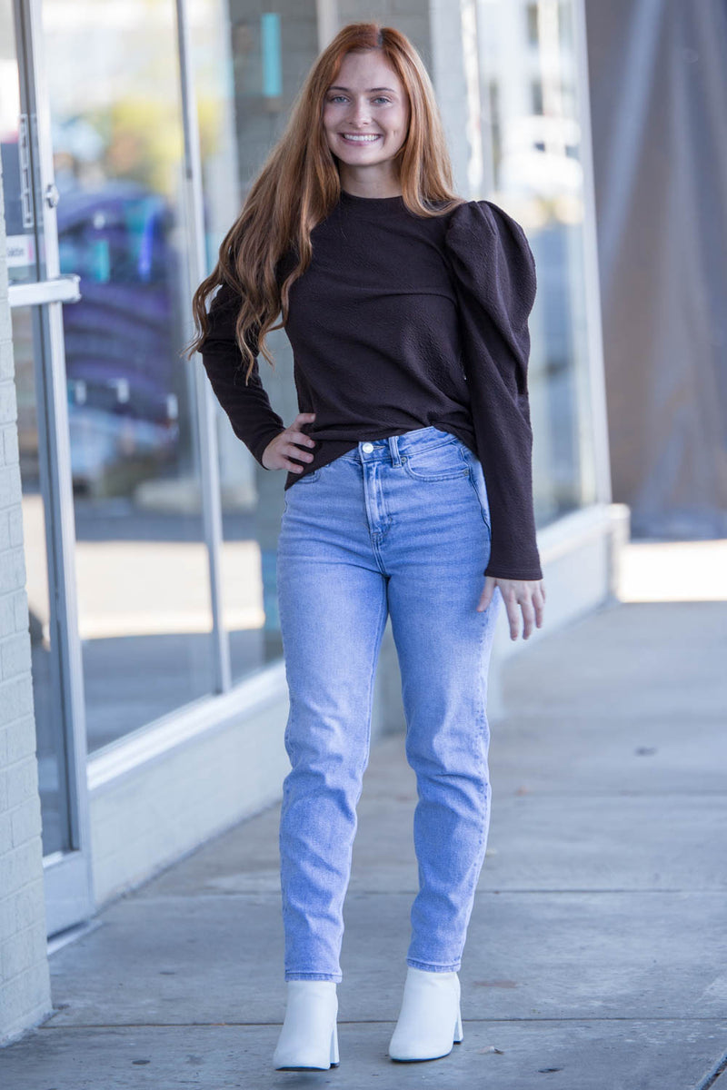 THML-The Texture Of It Top-Brown