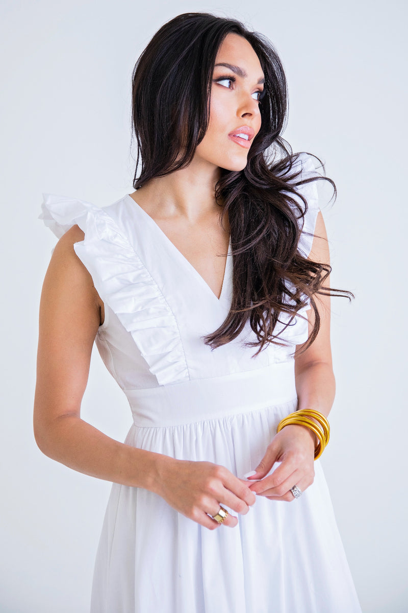It's A Love Story Dress - White
