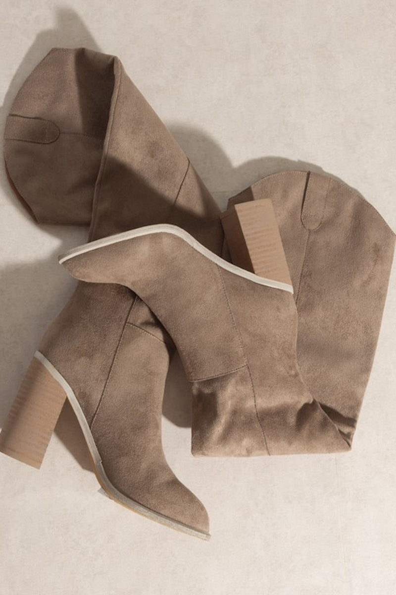 Oasis Society Stephanie Knee High Boots Grey