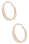 Suede Wrapped Hoop Earrings