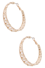 Suede Wrapped Hoop Earrings