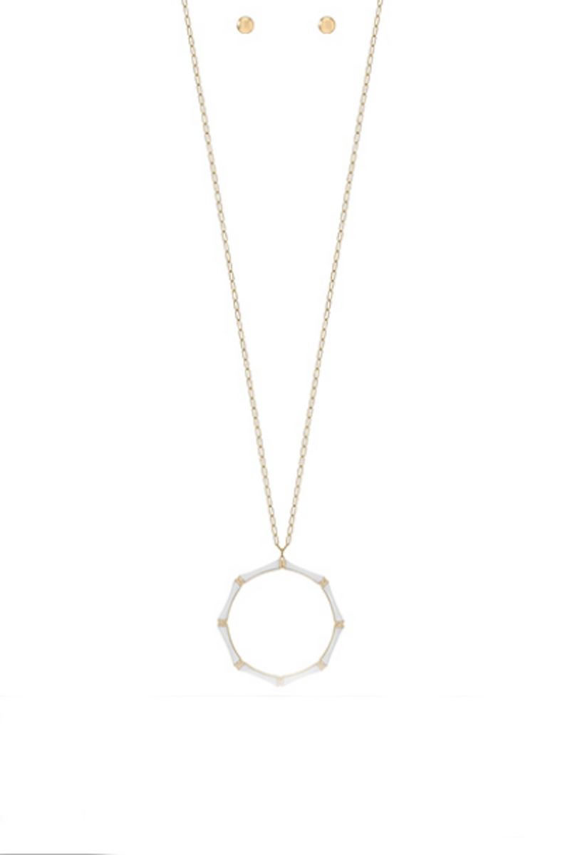 Epoxy Bamboo Long Necklace