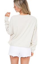 XOXO Glitter Graphic Top-Bone