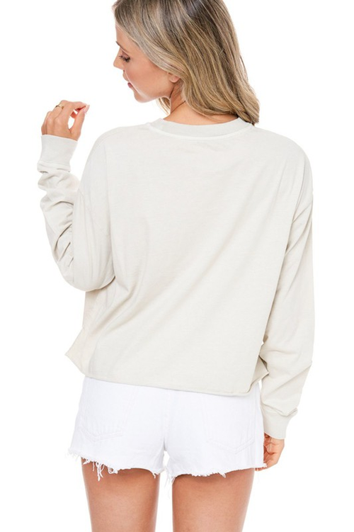 XOXO Glitter Graphic Top-Bone