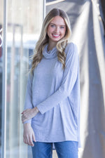 Zenana-Hi-Low Cowl Neck Tunic Top