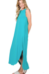 SALE-Zenana-Side Slit Tank Top Maxi Dress