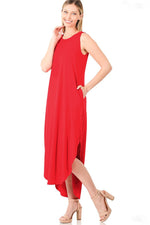 SALE-Zenana-Side Slit Tank Top Maxi Dress