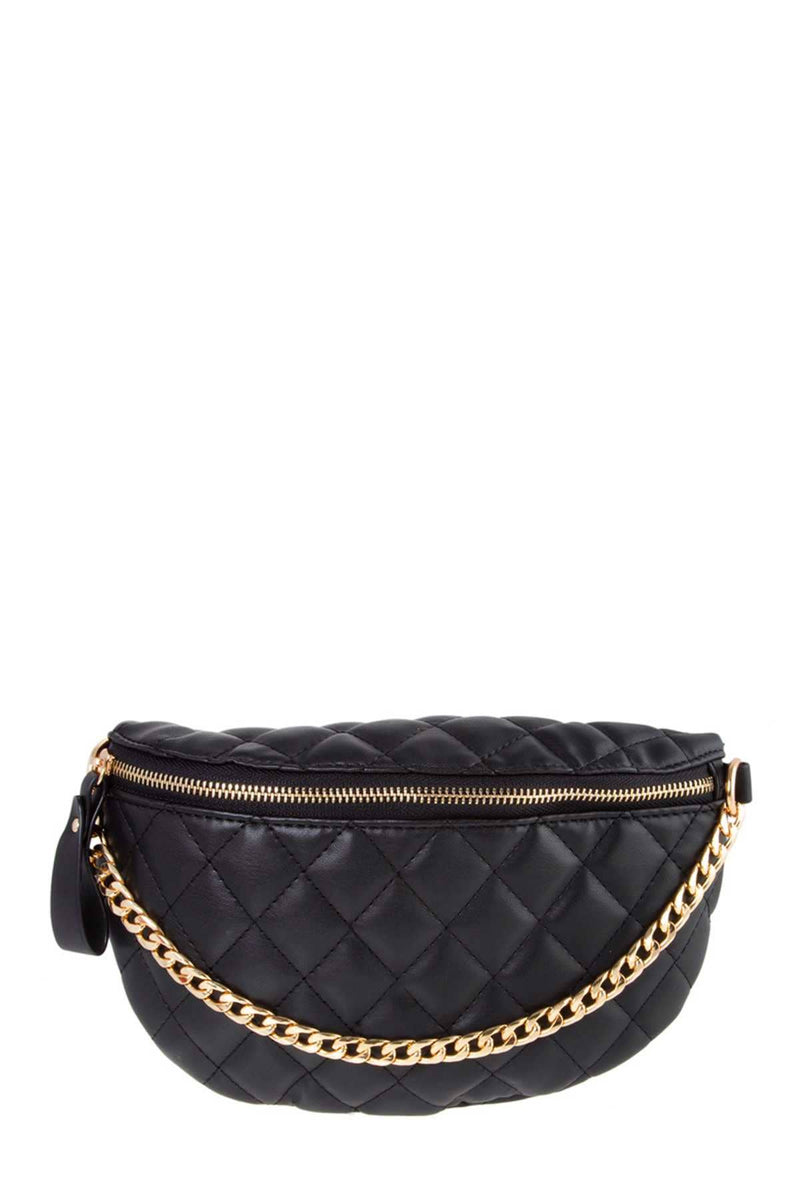Quilted Crossbody or Fannypack-Black