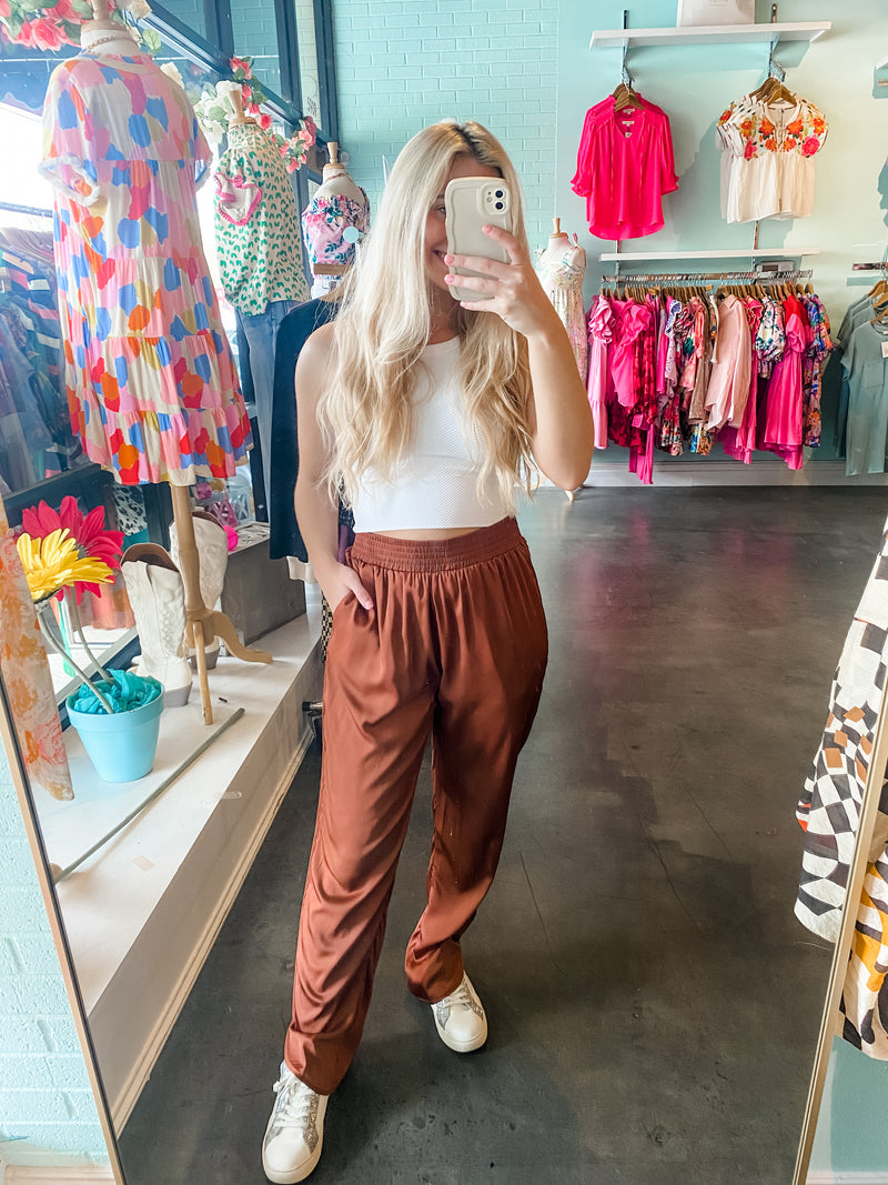 Walking On Air Jogger Pants-Cinnamon