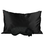Kitsch-Satin Sleep Set-Black