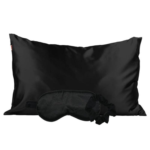 Kitsch-Satin Sleep Set-Black