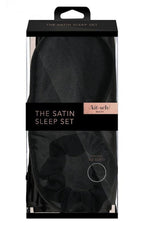 Kitsch-Satin Sleep Set-Black